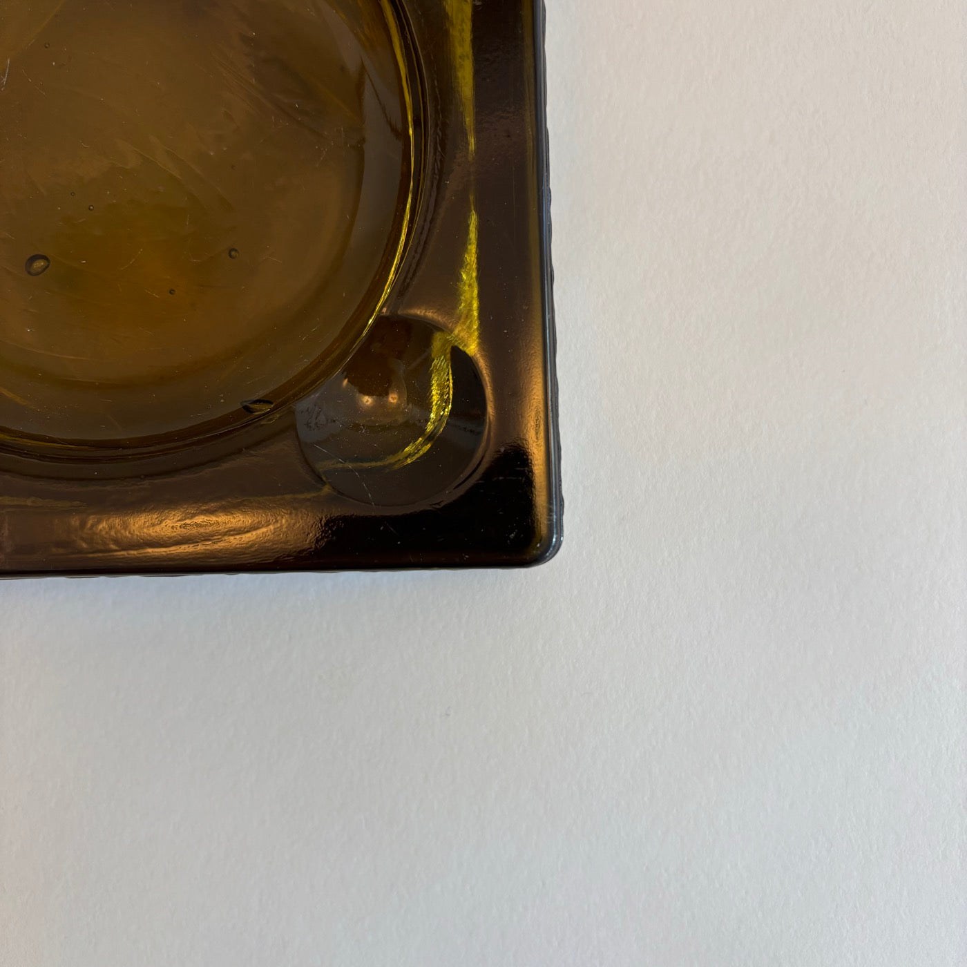 Cendrier Pavé De Verre Vintage