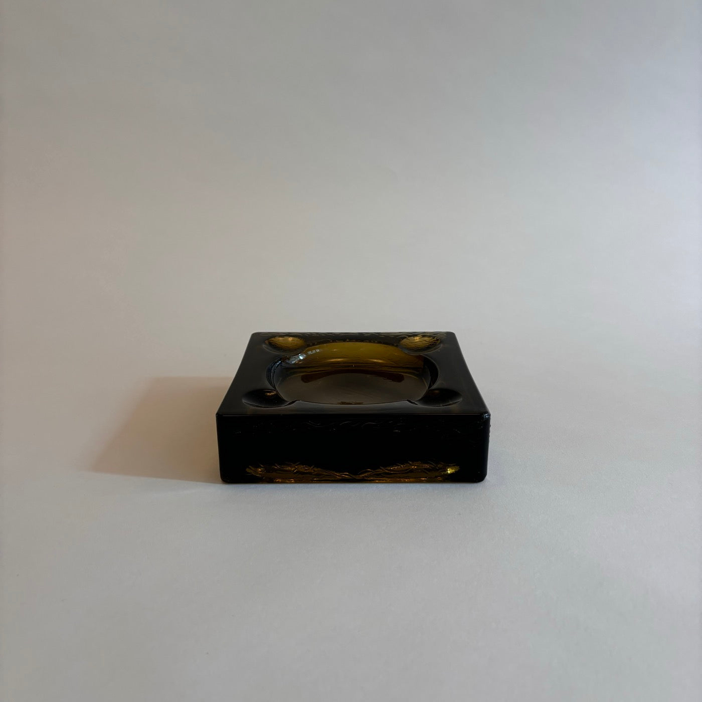Cendrier Pavé De Verre Vintage