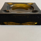 Cendrier Pavé De Verre Vintage