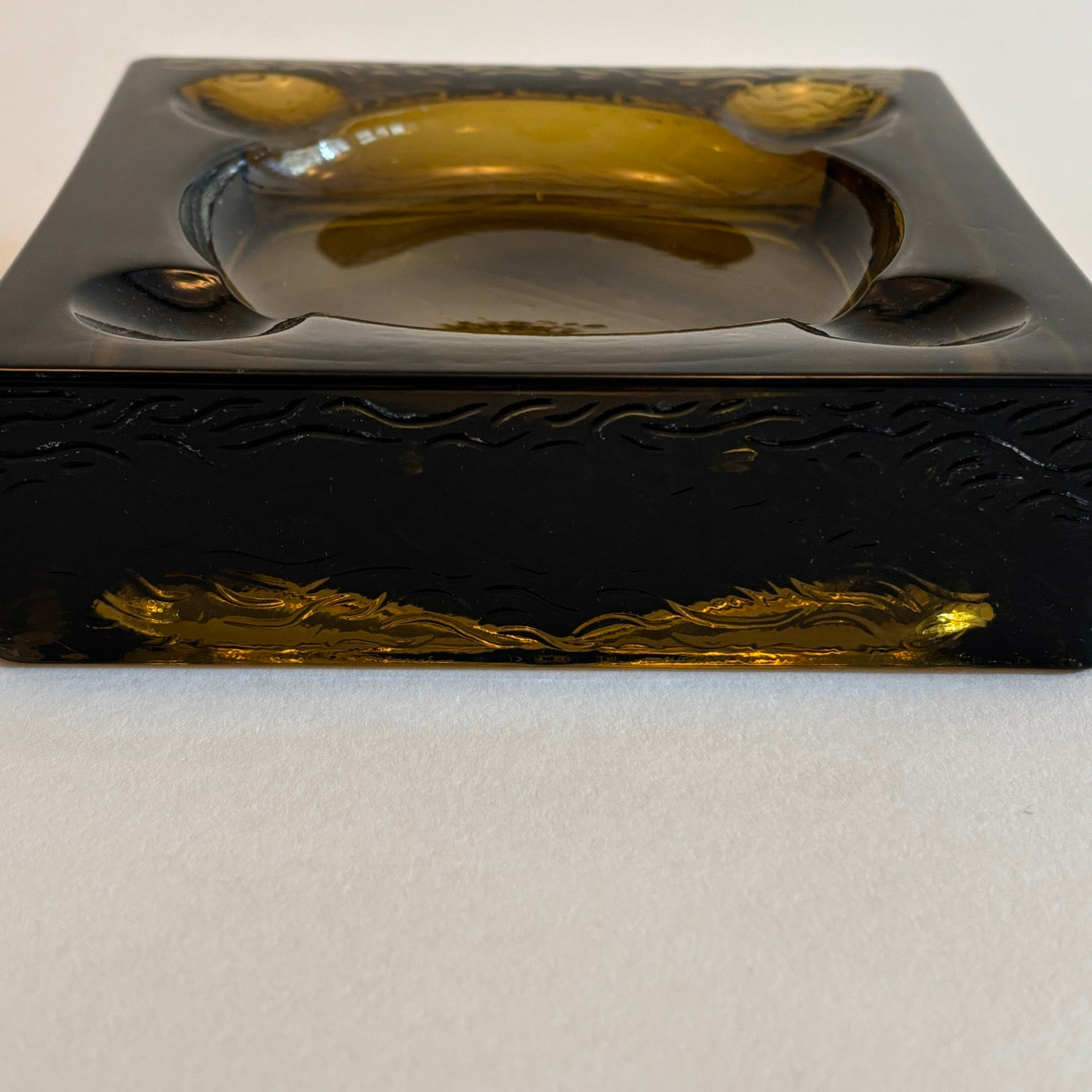Cendrier Pavé De Verre Vintage