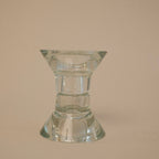 Paire De Bougeoirs En Verre