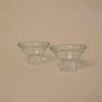 Paire De Bougeoirs En Verre