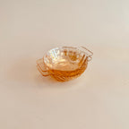Duo De Coupelle En Verre Doré Vintage