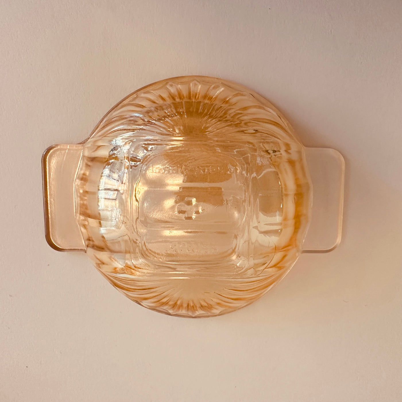 Duo De Coupelle En Verre Doré Vintage