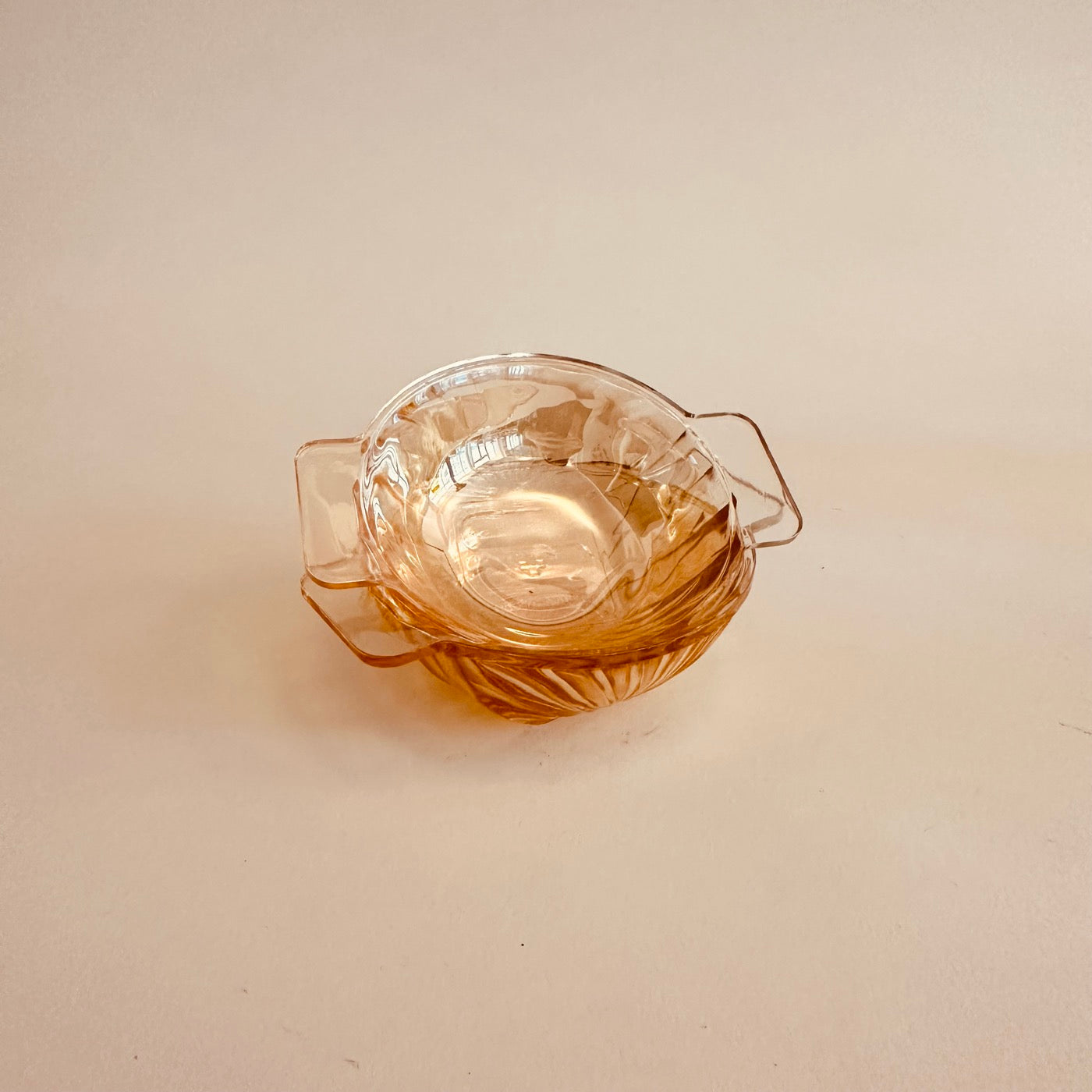 Duo De Coupelle En Verre Doré Vintage