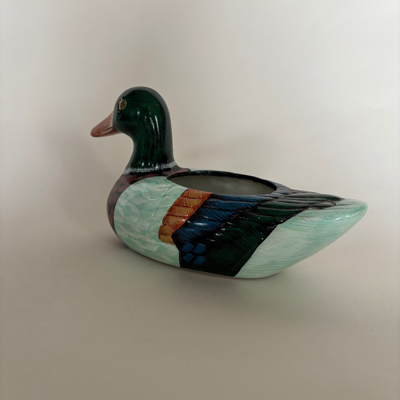 Pot Canard En Bois Peint