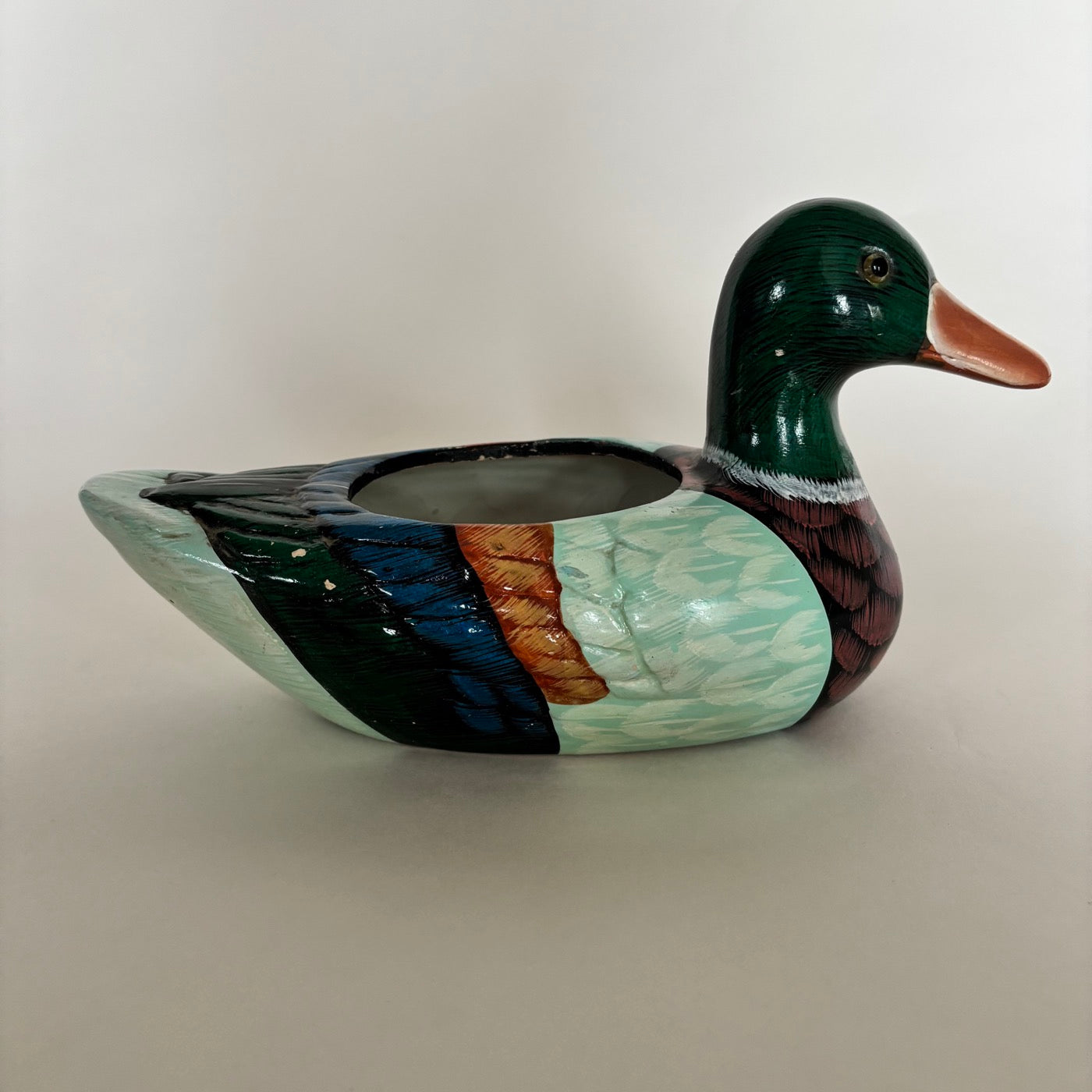 Pot Canard En Bois Peint