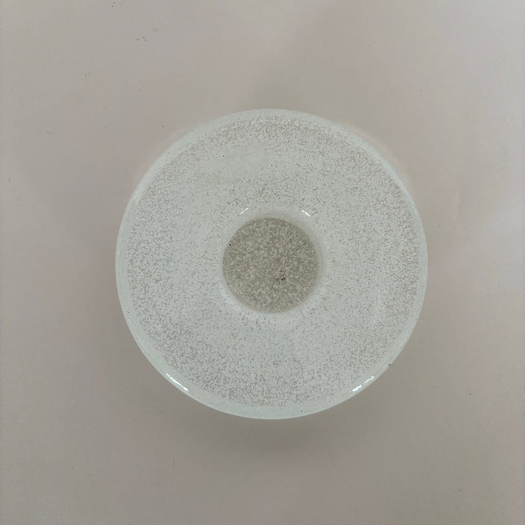 Bougeoir En Verre Blanc
