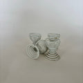 Ensemble De 4 Coquetiers Spirale Blanc