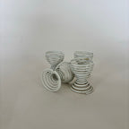 Ensemble De 4 Coquetiers Spirale Blanc