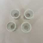 Ensemble De 4 Coquetiers Spirale Blanc