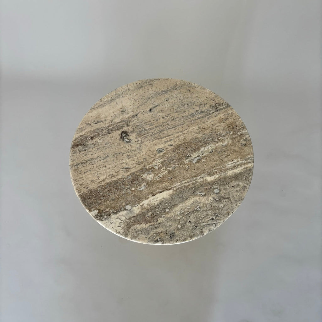 Table D'Appoint En Silver Travertin
