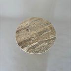 Table D'Appoint En Silver Travertin