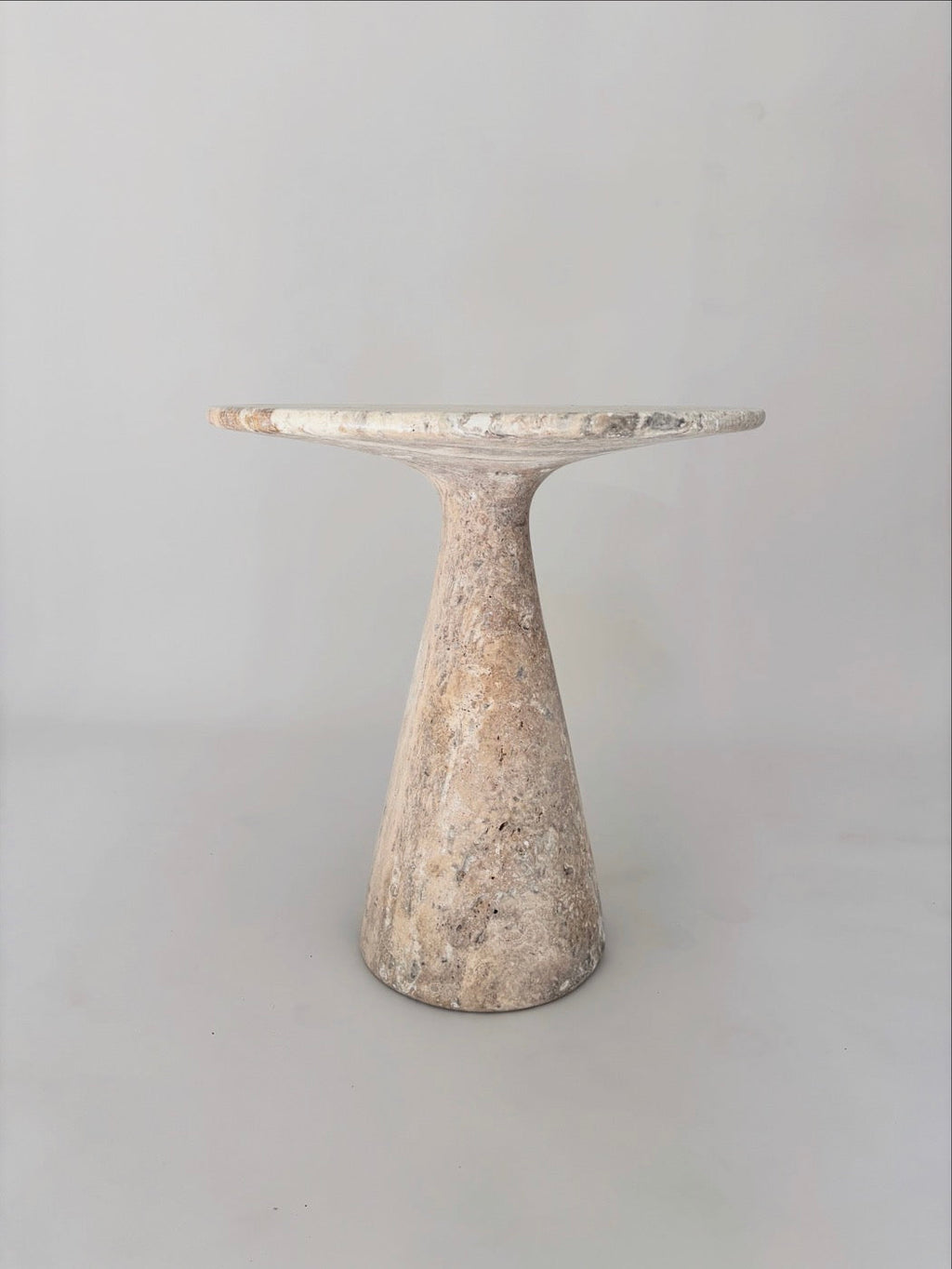 Table D'Appoint En Silver Travertin