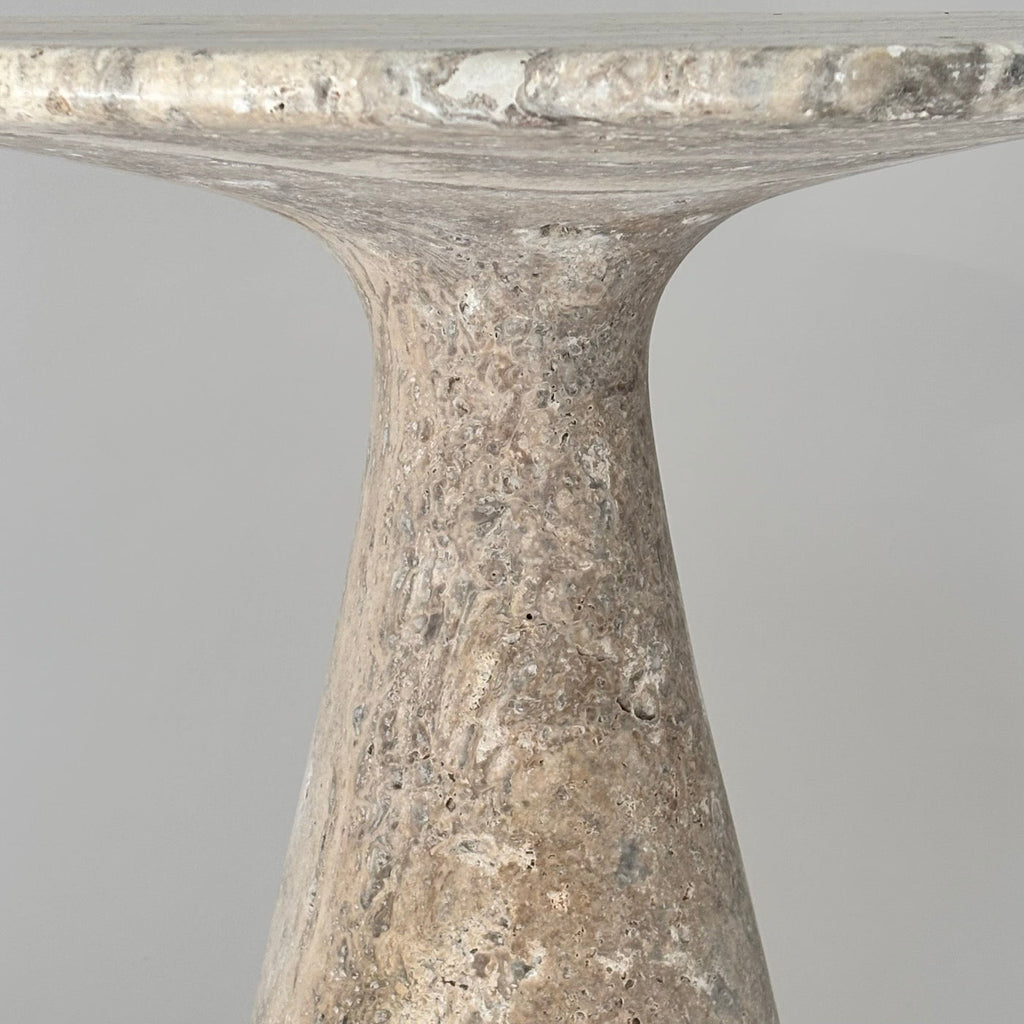 Table D'Appoint En Silver Travertin