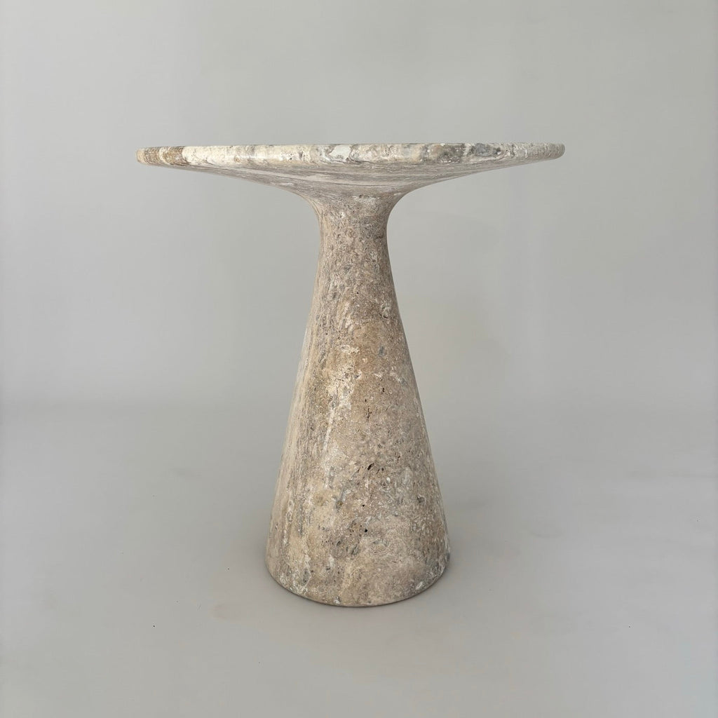 Table D'Appoint En Silver Travertin
