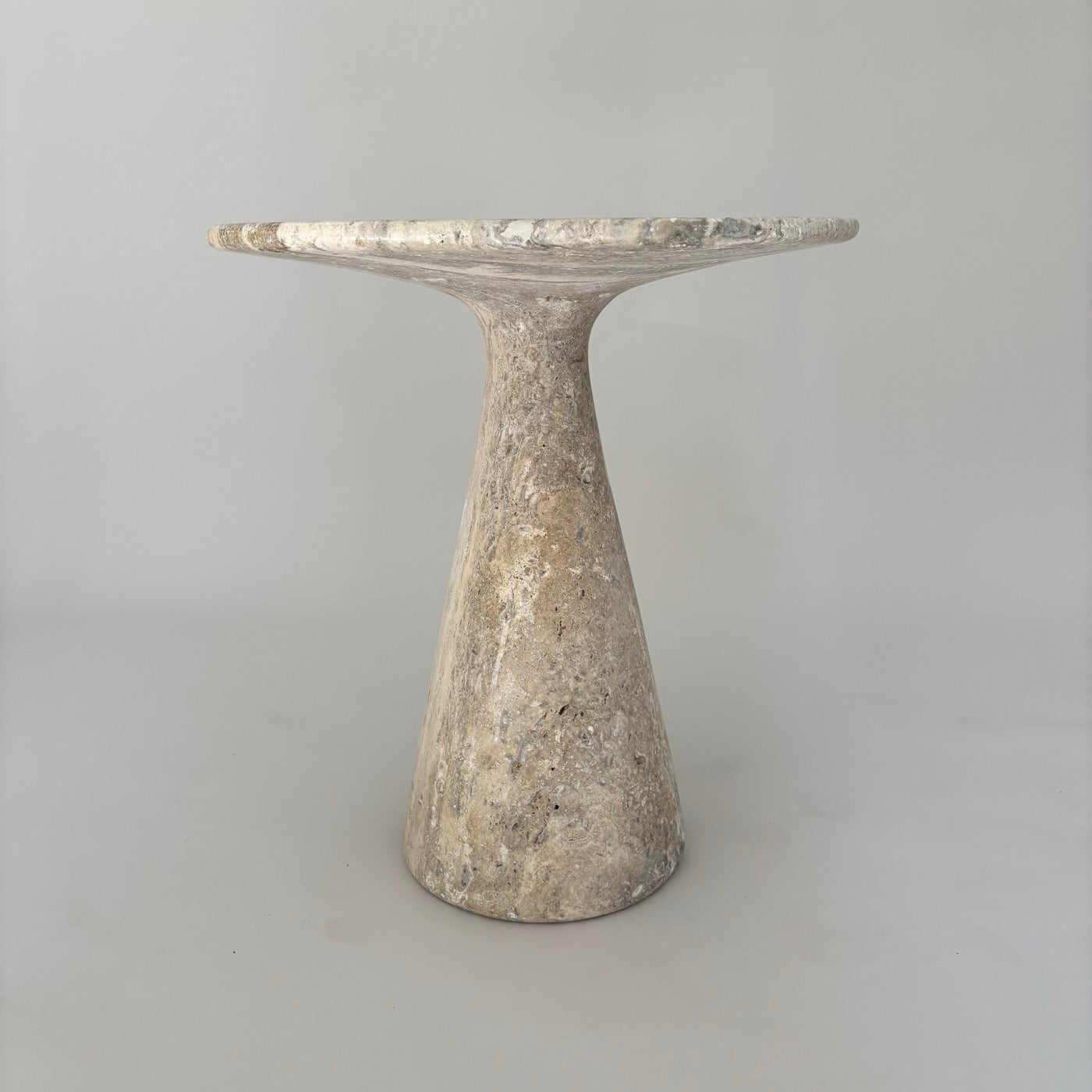 Table D'Appoint En Silver Travertin