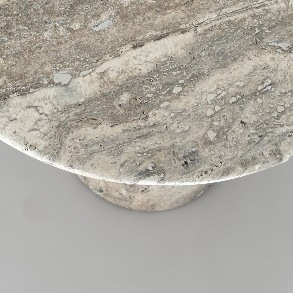 Table D'Appoint En Silver Travertin