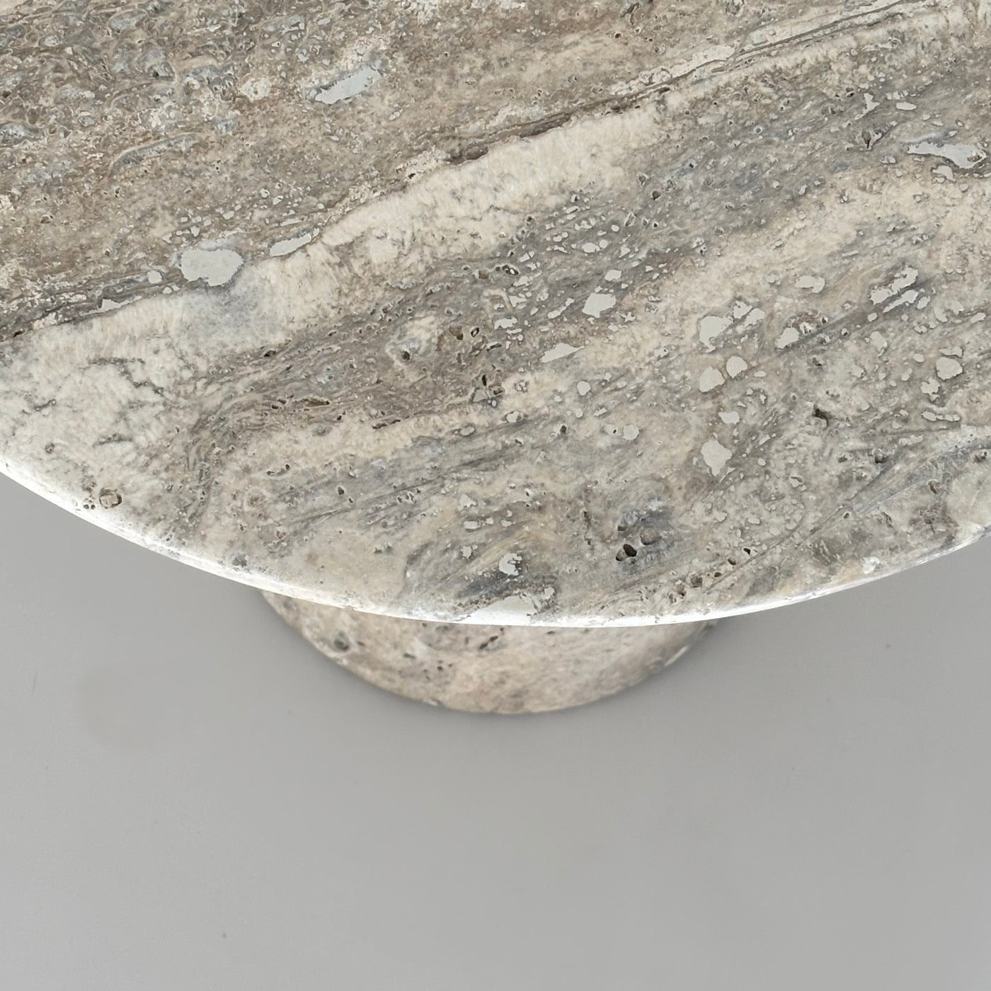 Table D'Appoint En Silver Travertin