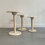 Ensemble De 3 Tables D'Appoints En Travertin