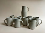 Pichet Et Tasses En Céramique Vert
