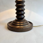 Lampe En Bois Tourné Dans Le Goût De Charles Dudouyt