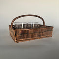 Porte- Verres Vintage En Osier