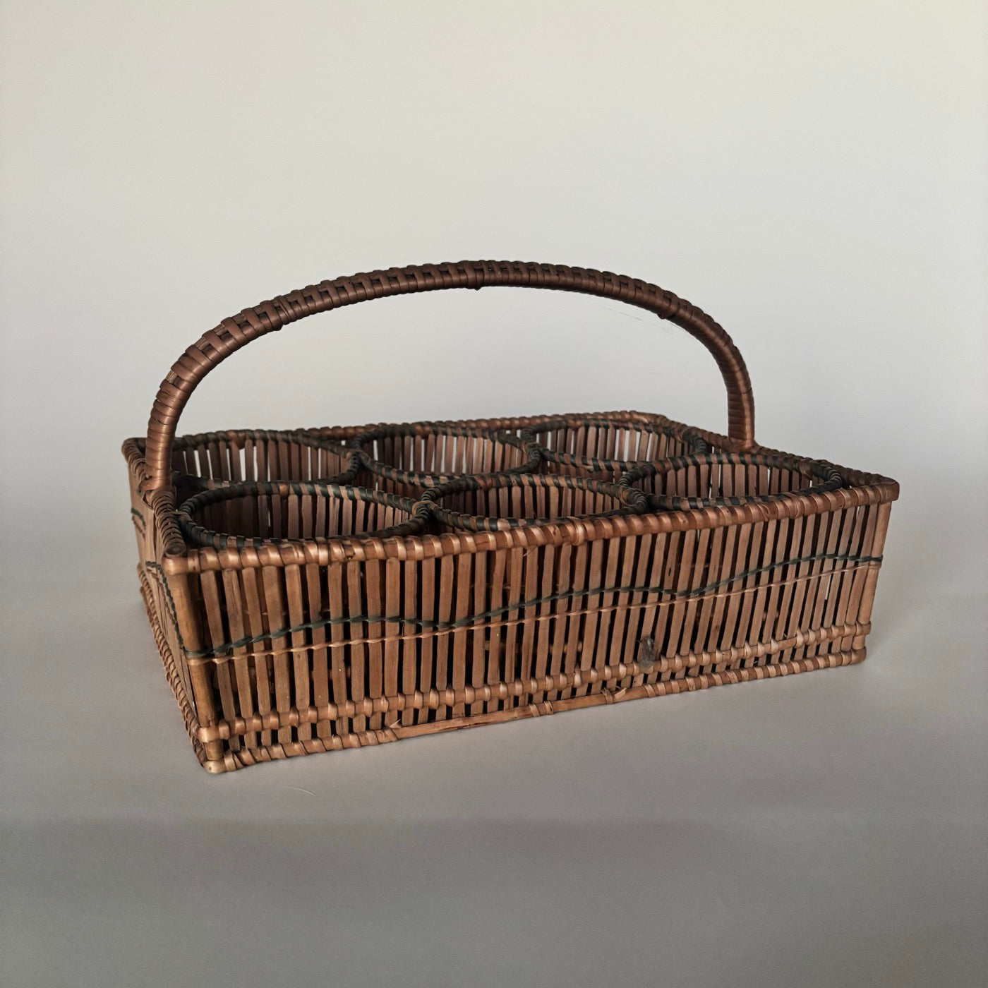 Porte- Verres Vintage En Osier