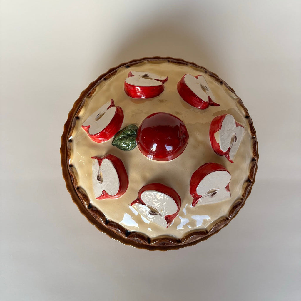 Plat En Barbotine Vintage