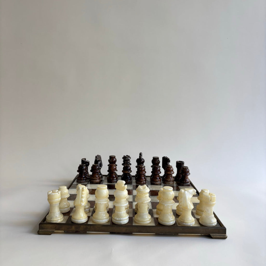 Jeux D'Echec En Marbre Vintage
