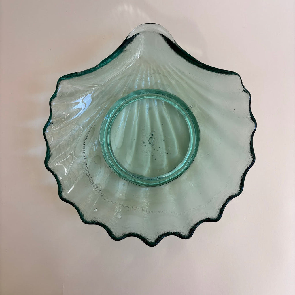 Plat Coquillage En Verre Vintage