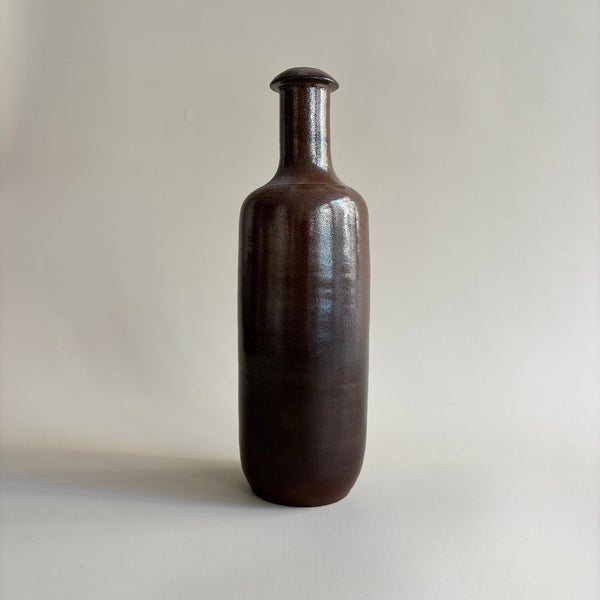 Bouteille En Terre Cuite Vintage Vernissée