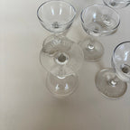Ensemble De 5 Verres À Pied Petit Format