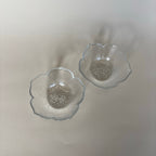 Deux Coupelles En Verre Fleur