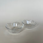 Deux Coupelles En Verre Fleur