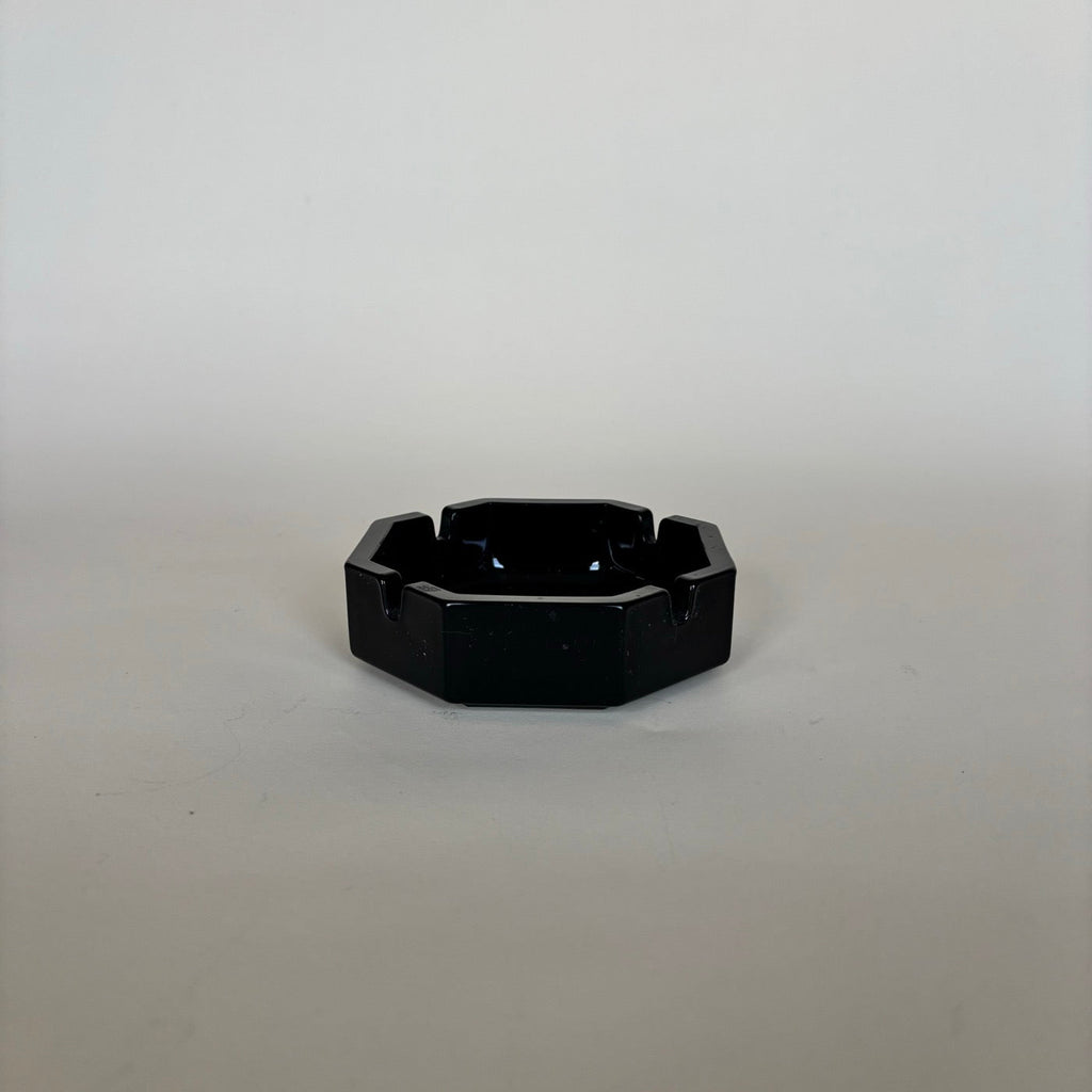 Cendrier Octogonale En Verre Noir