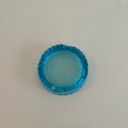 Cendrier En Verre Bleu Vintage
