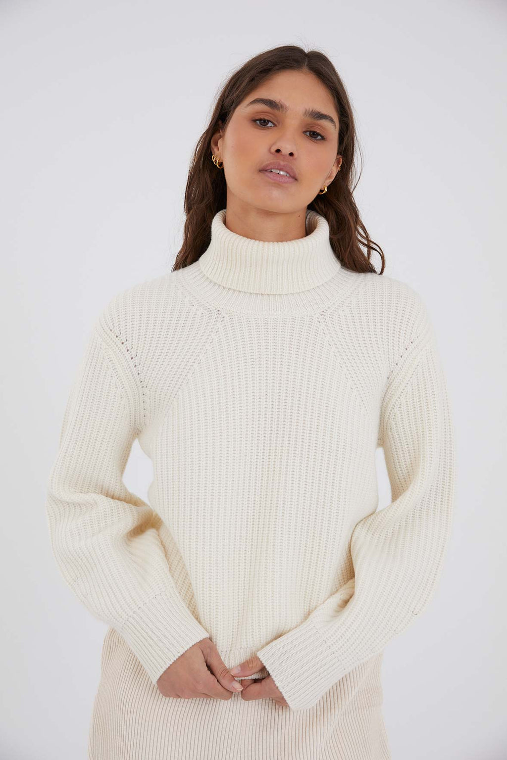 Pull Cygne Maille Blanc