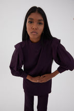 Tunique Nicol Satin Aubergine