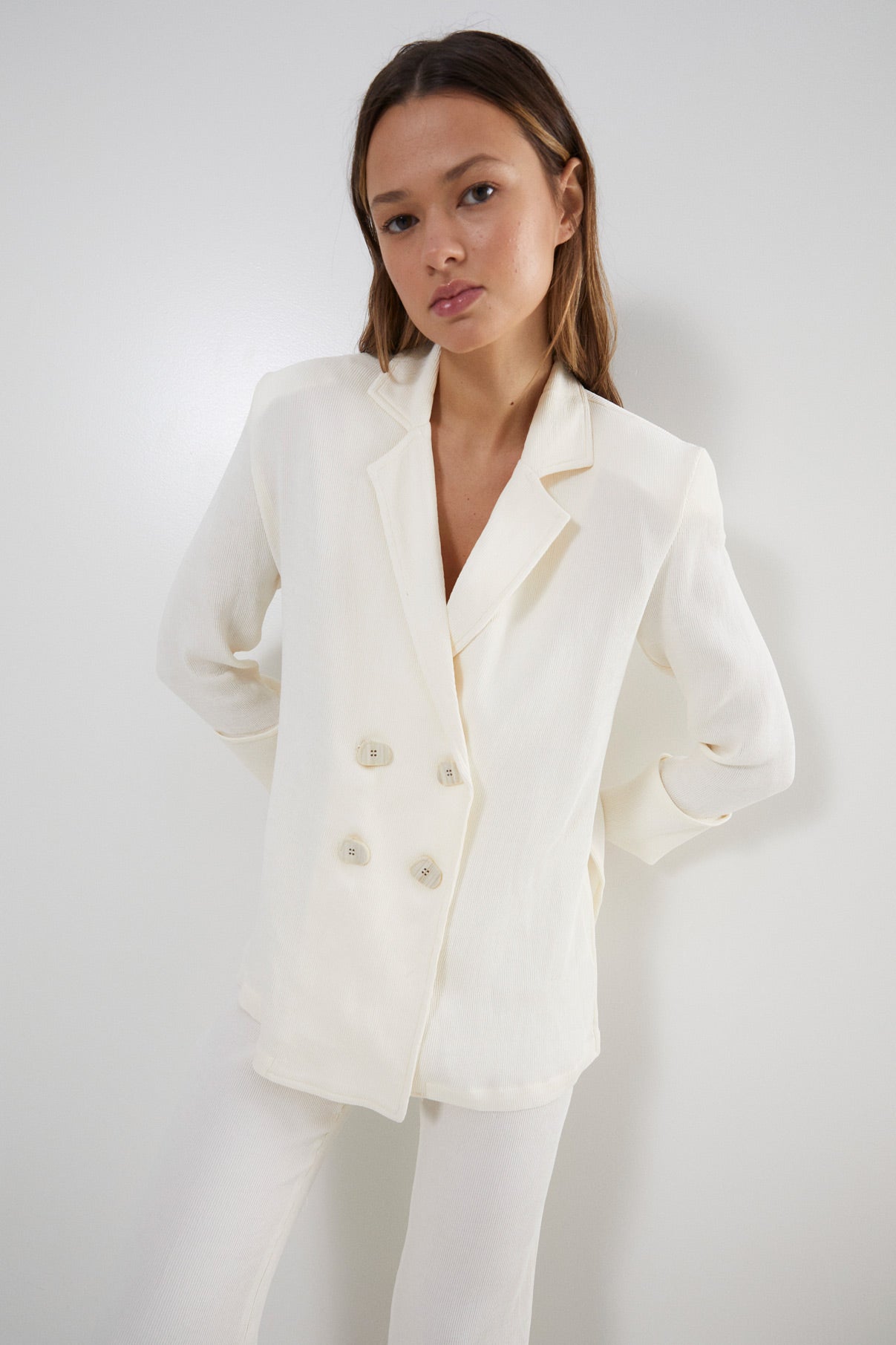 Veste Icon Froissé Écru