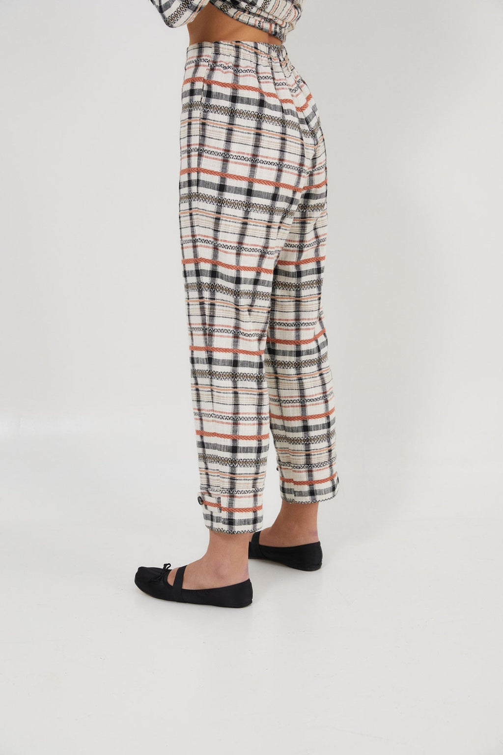Pantalon Aris Carreaux Camel