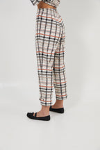 Pantalon Aris Carreaux Camel