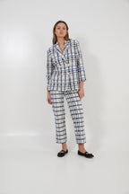 Pantalon Bruno Carreaux Bleu