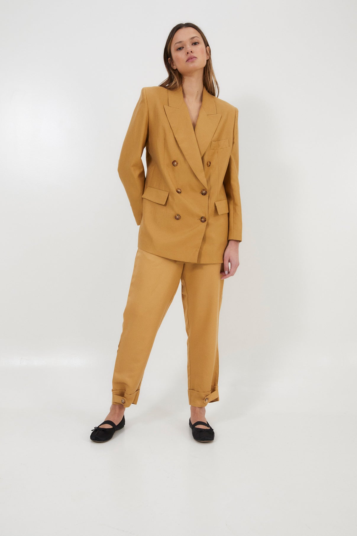 Pantalon Aris Lin Ocre