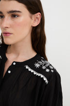 Blouse Mumbai Popeline Noir