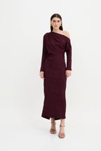 Robe Francina Rétro Bordeaux