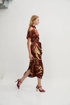 Robe Épaule Positionné Marron