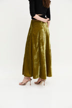 Jupe Japonais Velours Olive