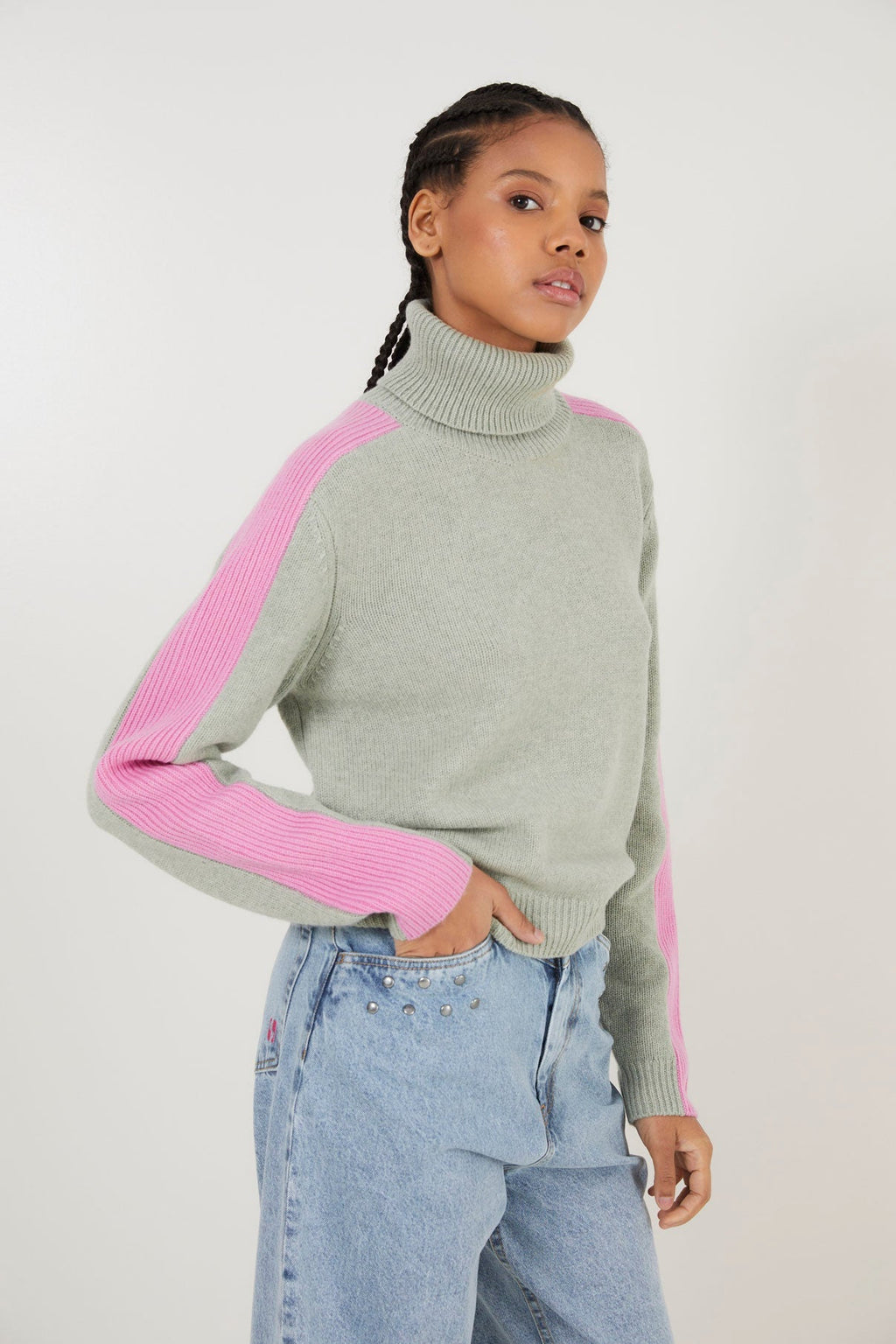 Pull Ligne Maille Turquoise