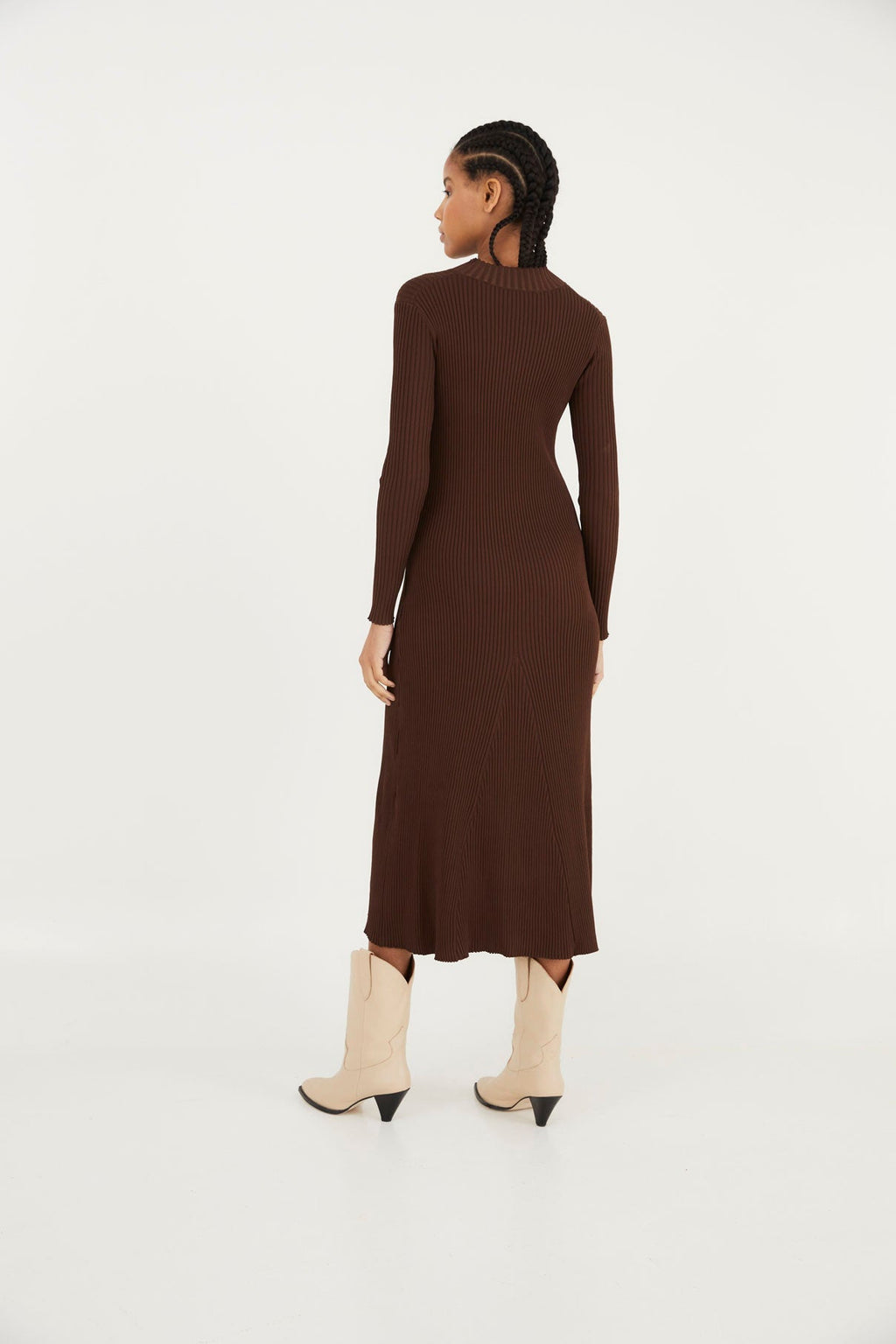 Robe Alejandra Maille Marron